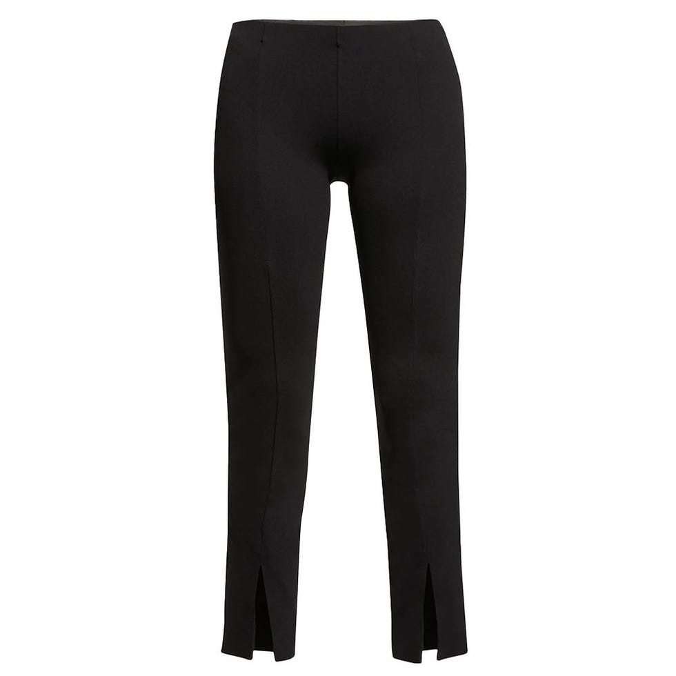 Thilde Slit-Front Skinny Pants