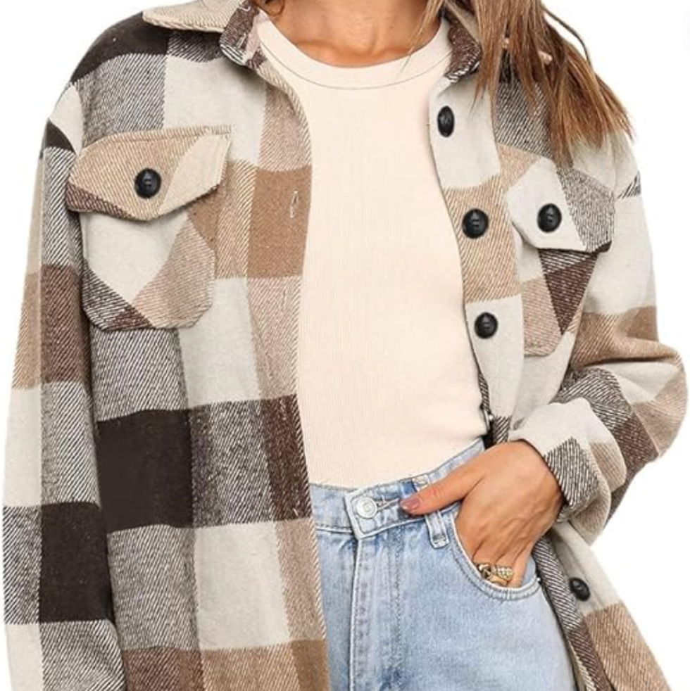 Brown Plaid Shacket