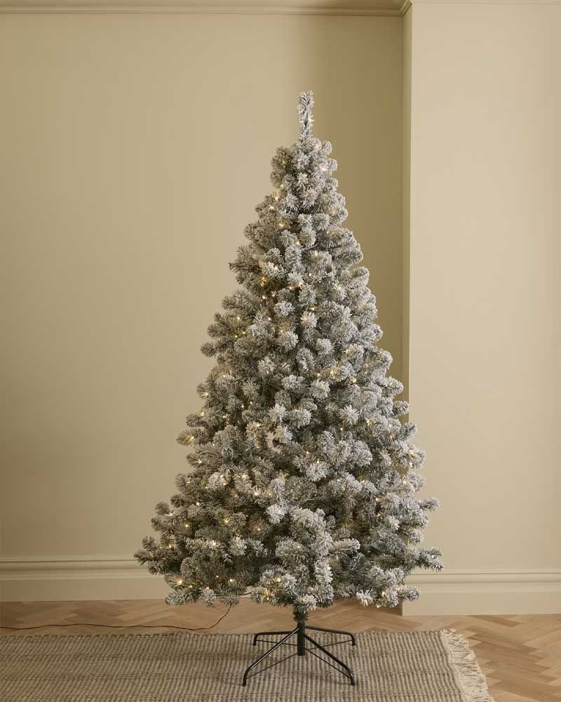 7ft Pre-Lit Snowy Christmas Tree