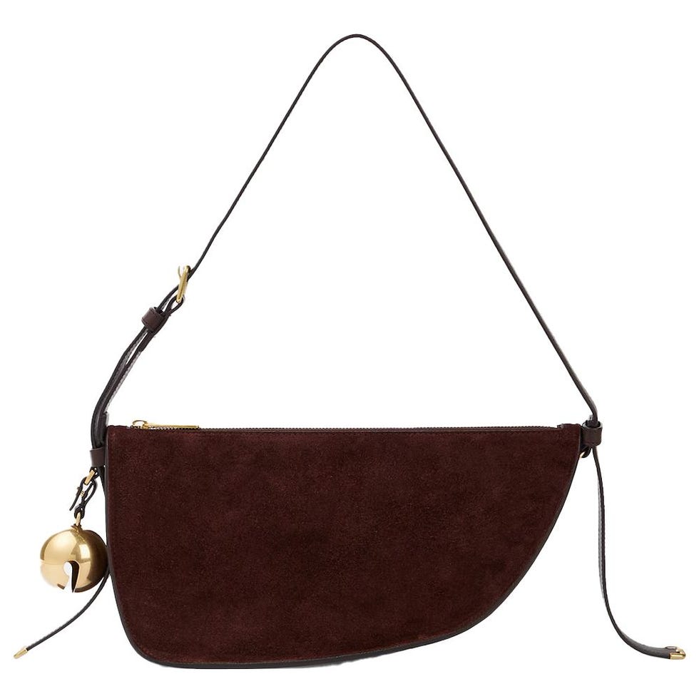 Shield Small Suede Shoulder Bag