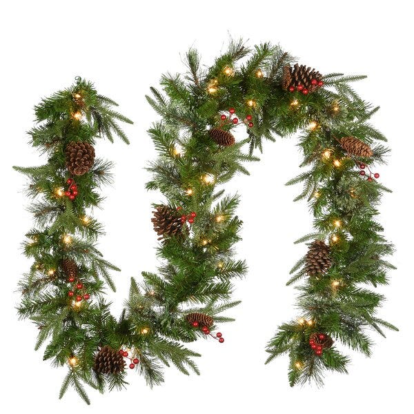 Pre-Lit Faux Garland 