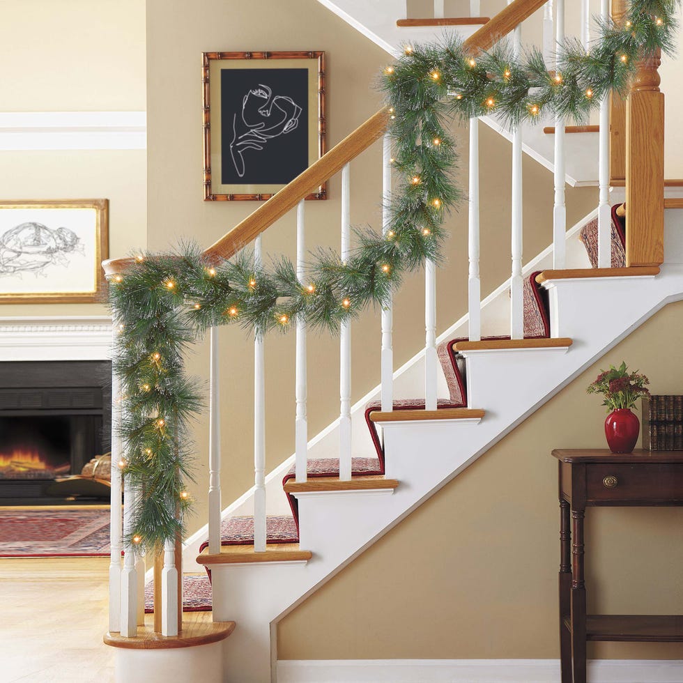 Lighted Faux Pine Garland