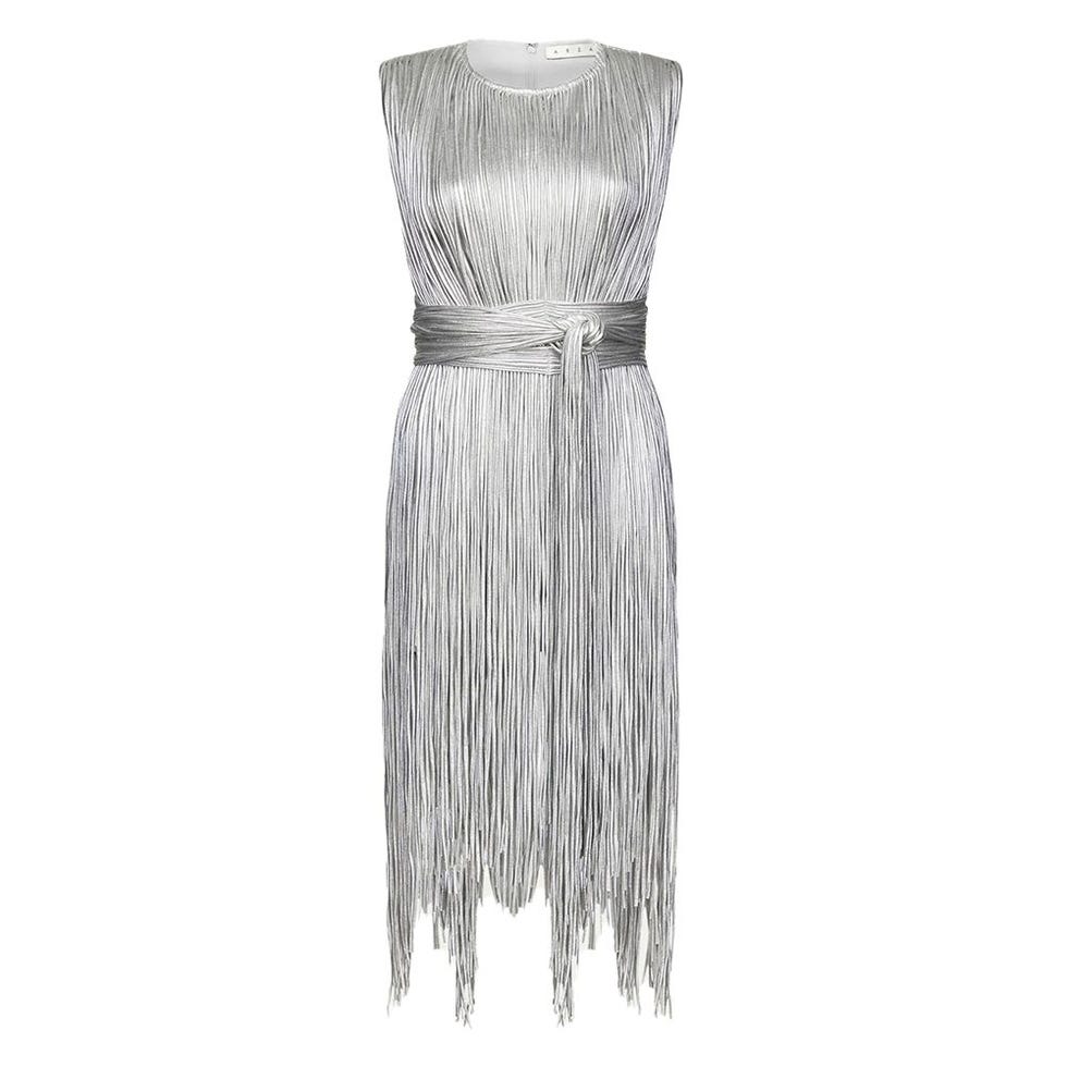 Metallic Fringe Minidress