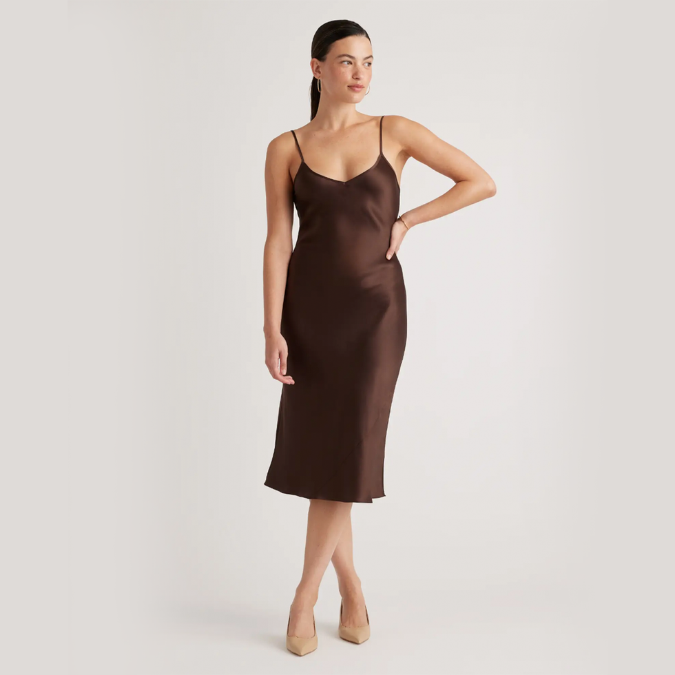 100% washable silk slip dress