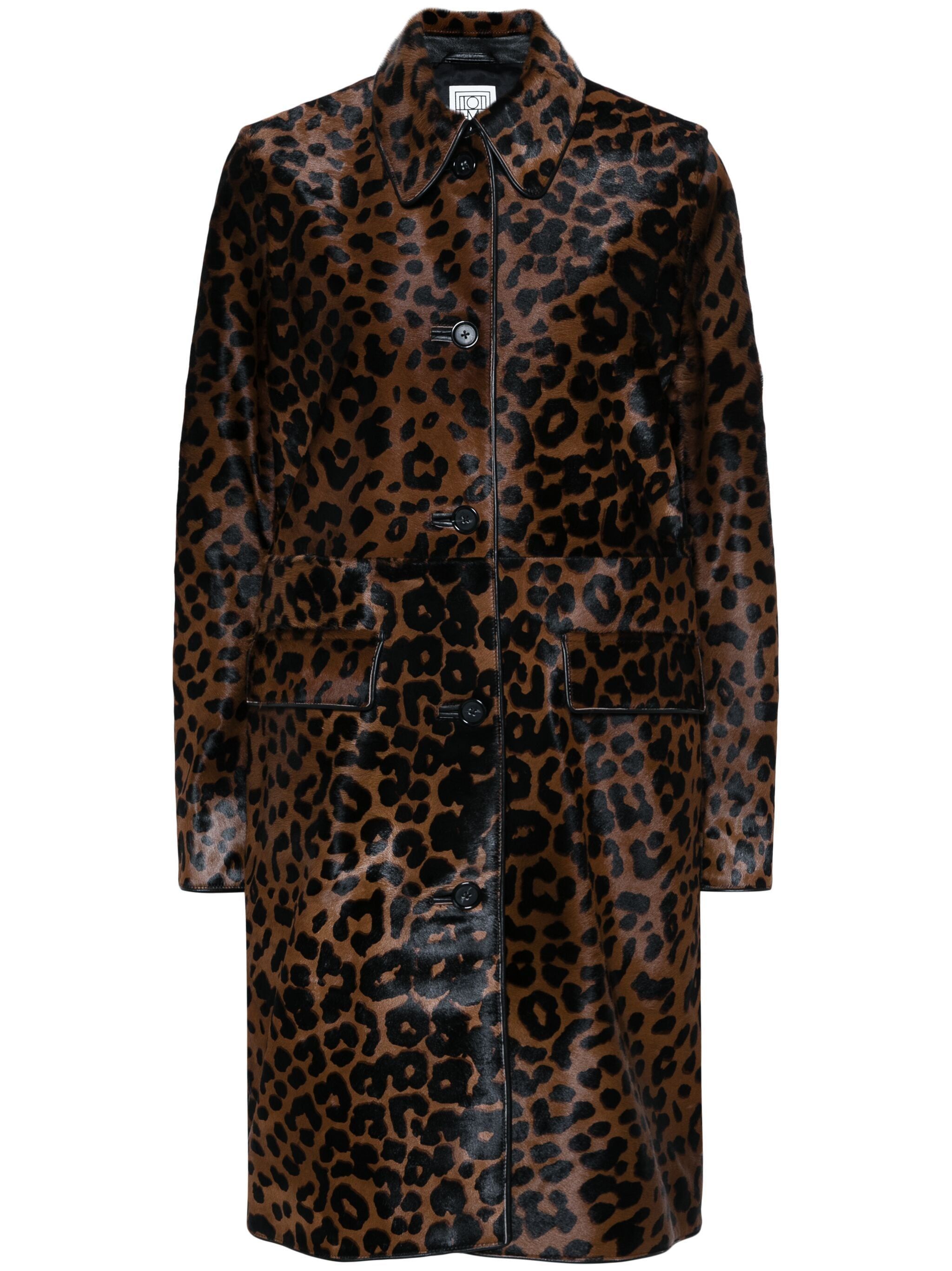 Coat leopard print best sale