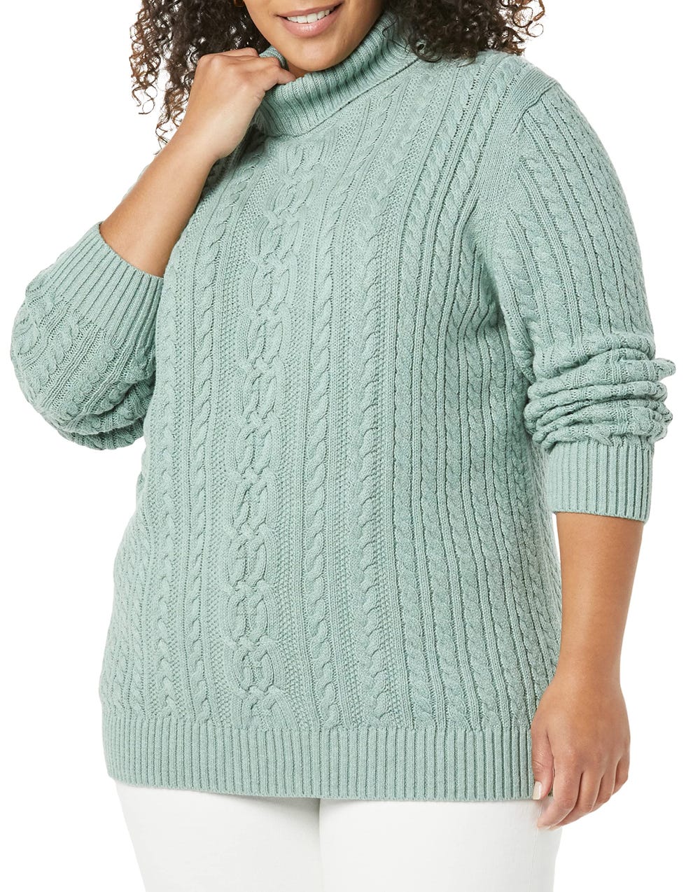 Fisherman Cable Turtleneck Sweater