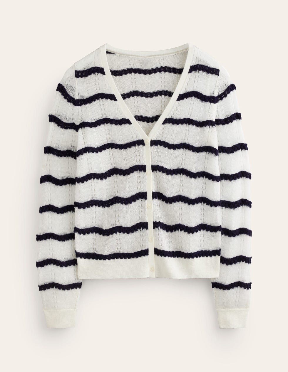 Fluffy Pointelle Cardigan