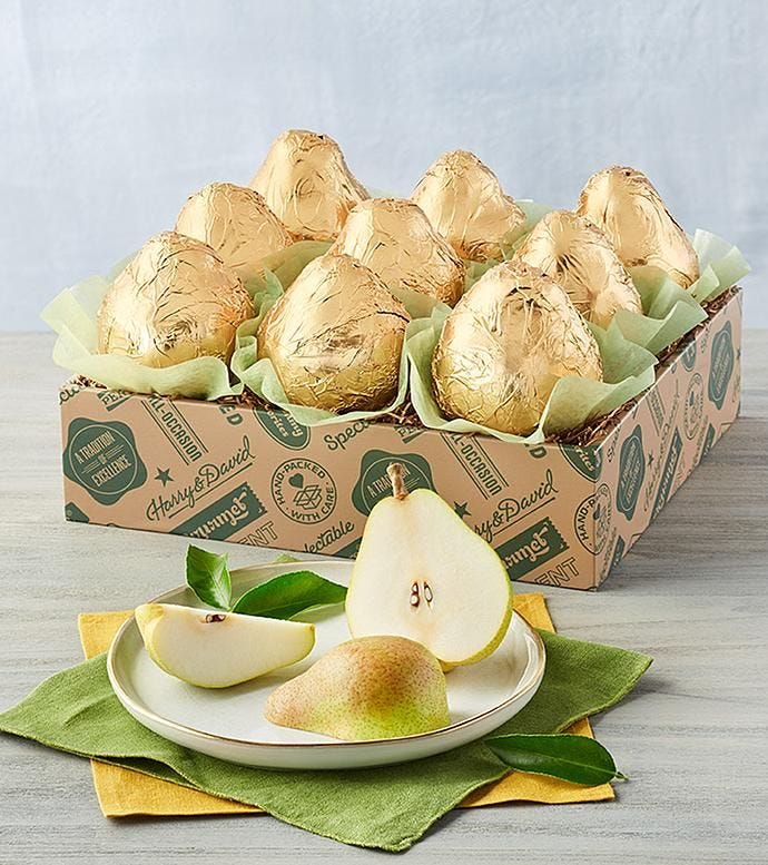 Gold-Wrapped Pears