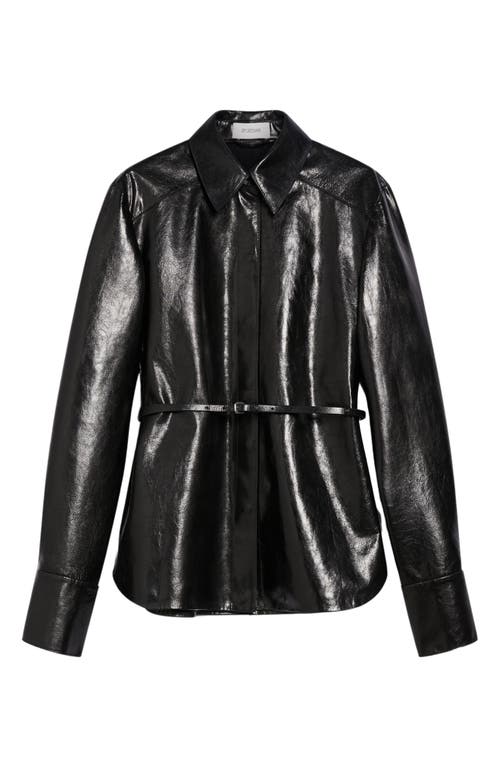 Belted Leather Shirt