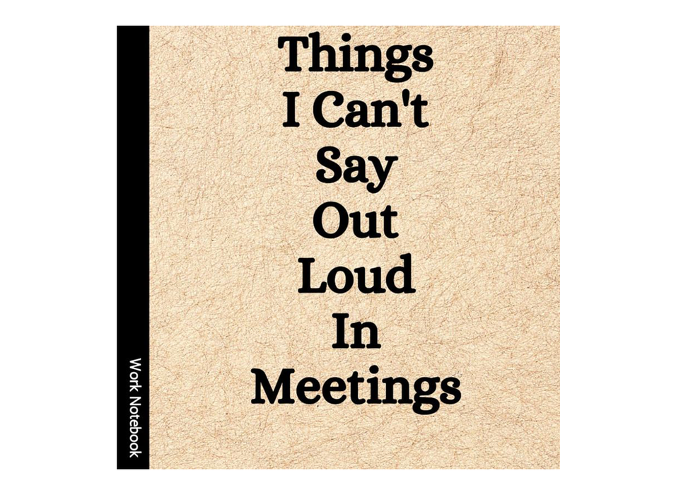 Things I Can't Say Out Loud In Meetings: Funny Notebook for Work