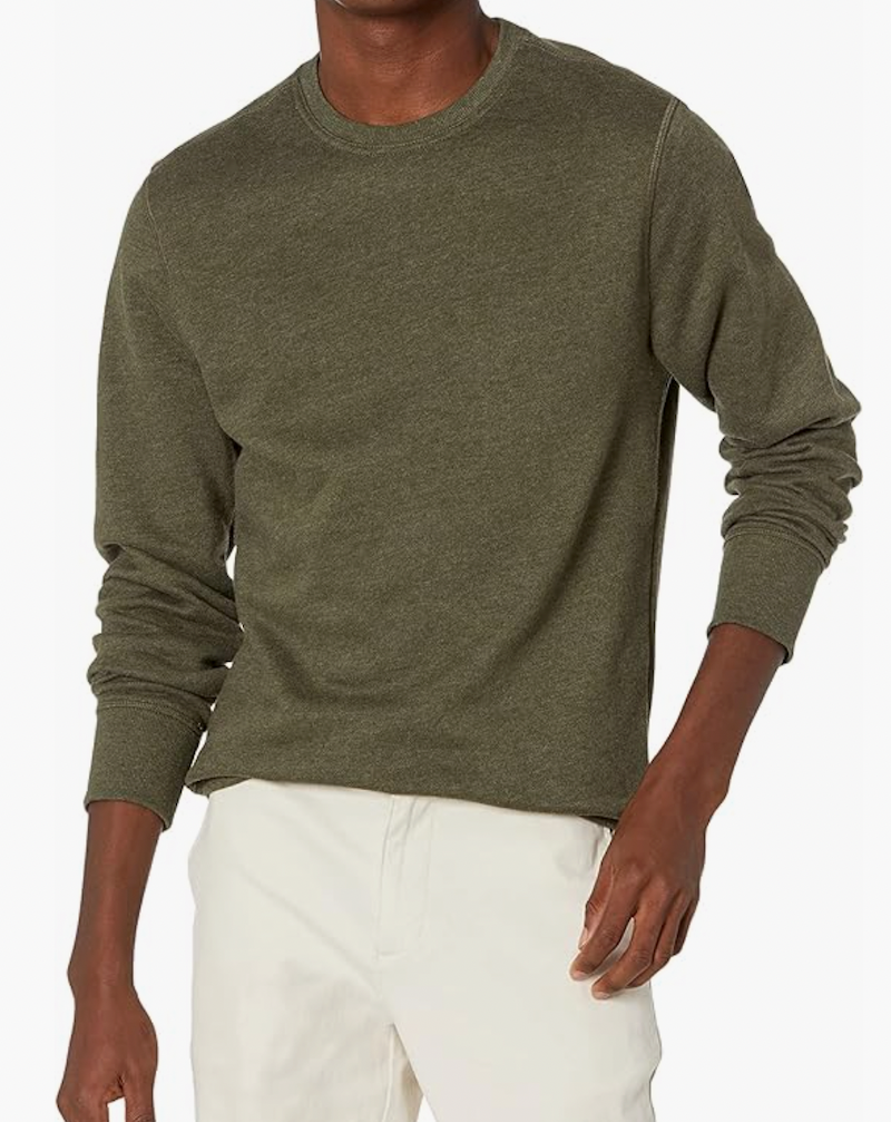 Long-Sleeve Crewneck Fleece Sweatshirt