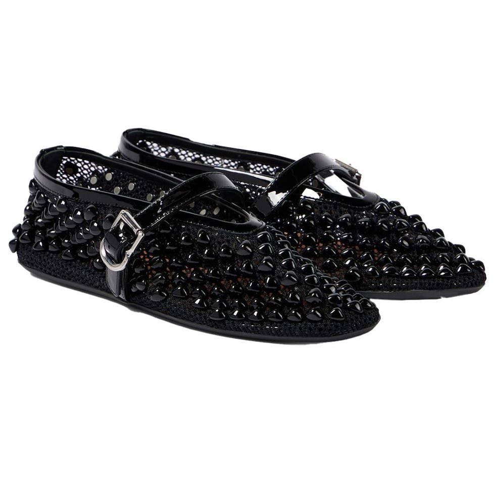 Studded Mary Jane Flats