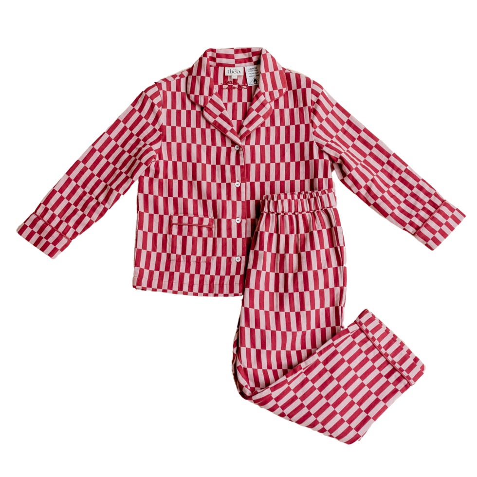 Cotton Kids Pyjamas Rose Checkerboard (1-8yrs)