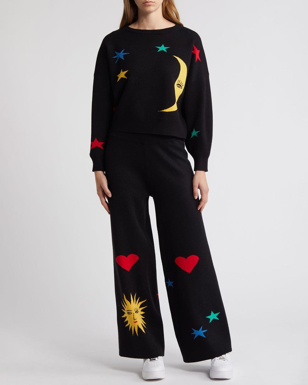 Celestial Knit Long Sleeve Sweater & Pants Set 