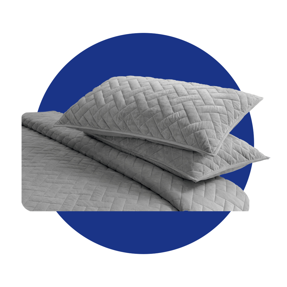 Velvet Basketweave Coverlet Set