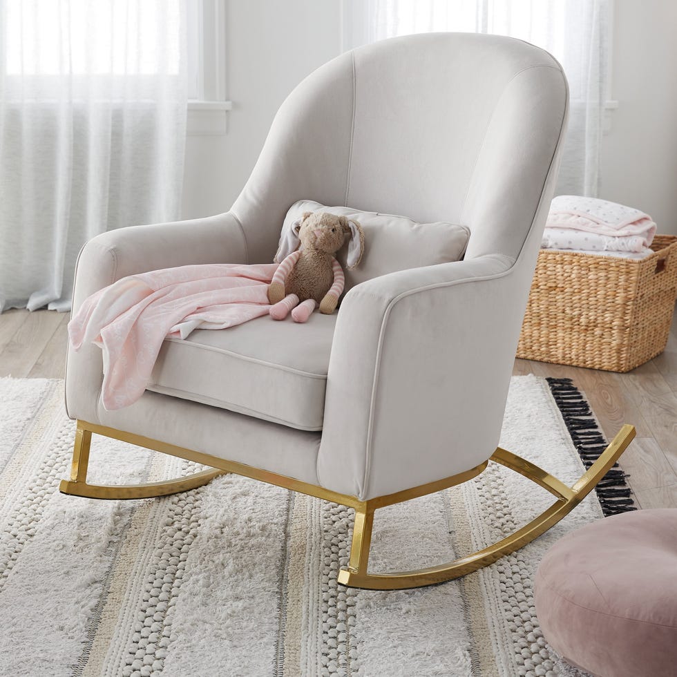 Glam Velvet Rocking Chair