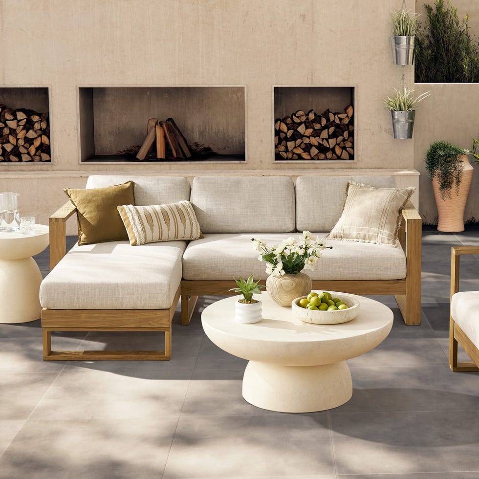Rio Outdoor Teak Chaise Sectional Sofa