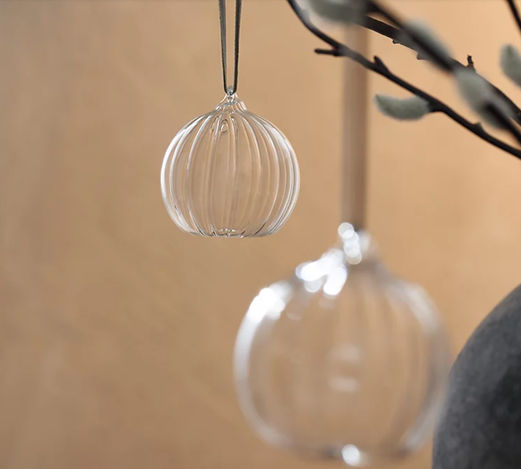 Optic Glass Pumpkin – 6.5cm