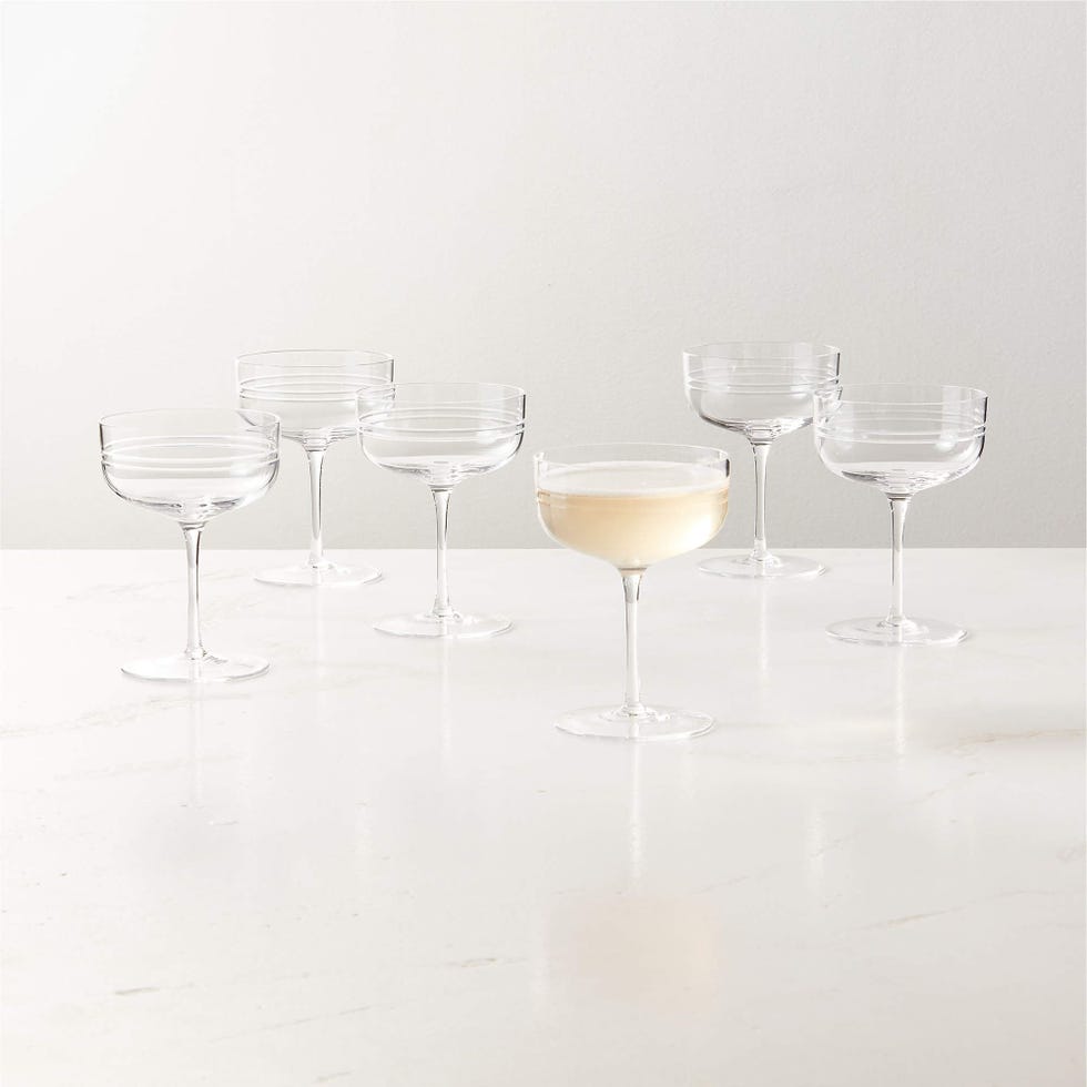 Noemie Etched Coupe Glass Set of 6 by goop