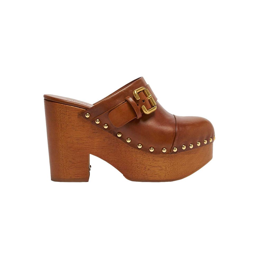 Jeannette Leather Platform Clogs