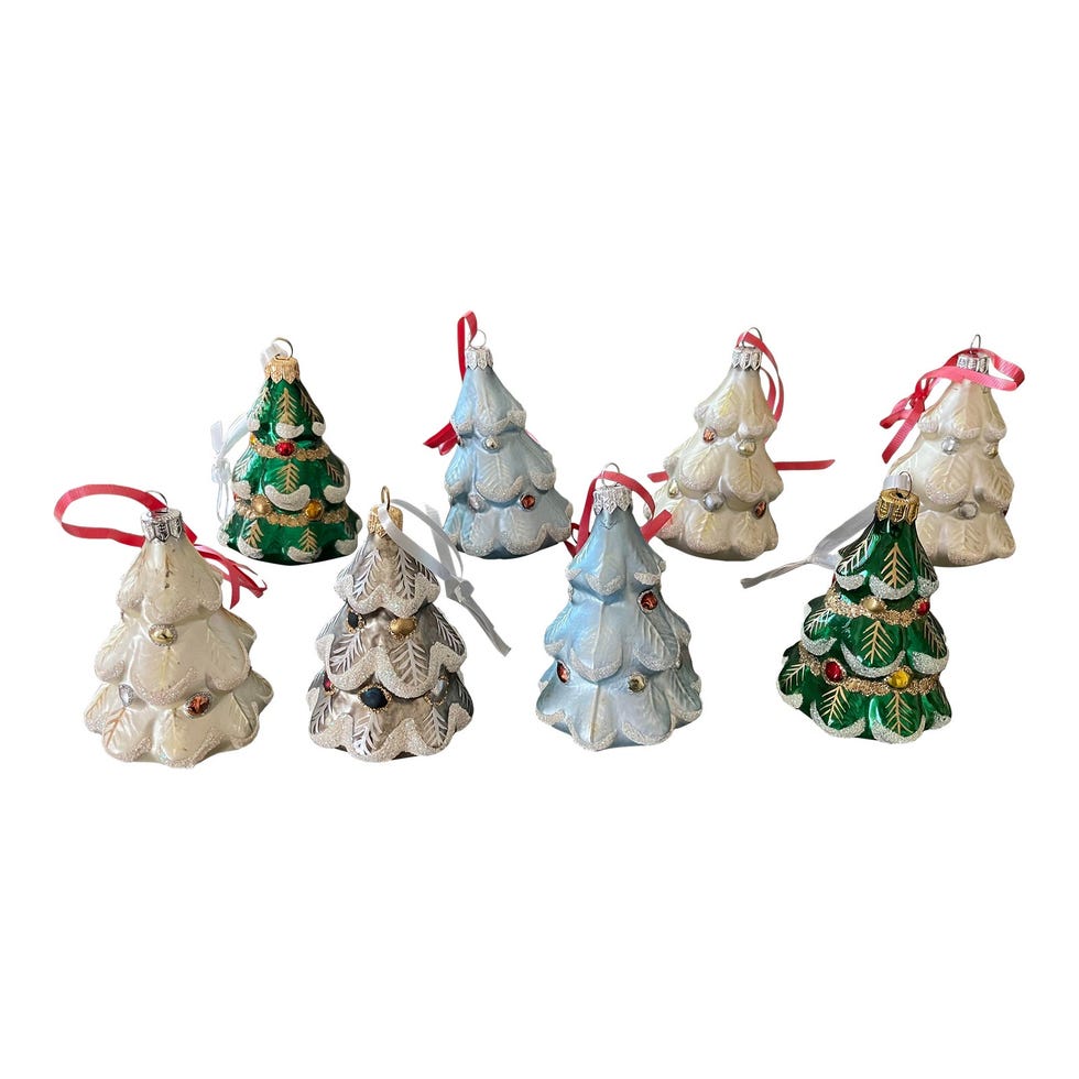 Vintage Blown Glass Ornaments Trees