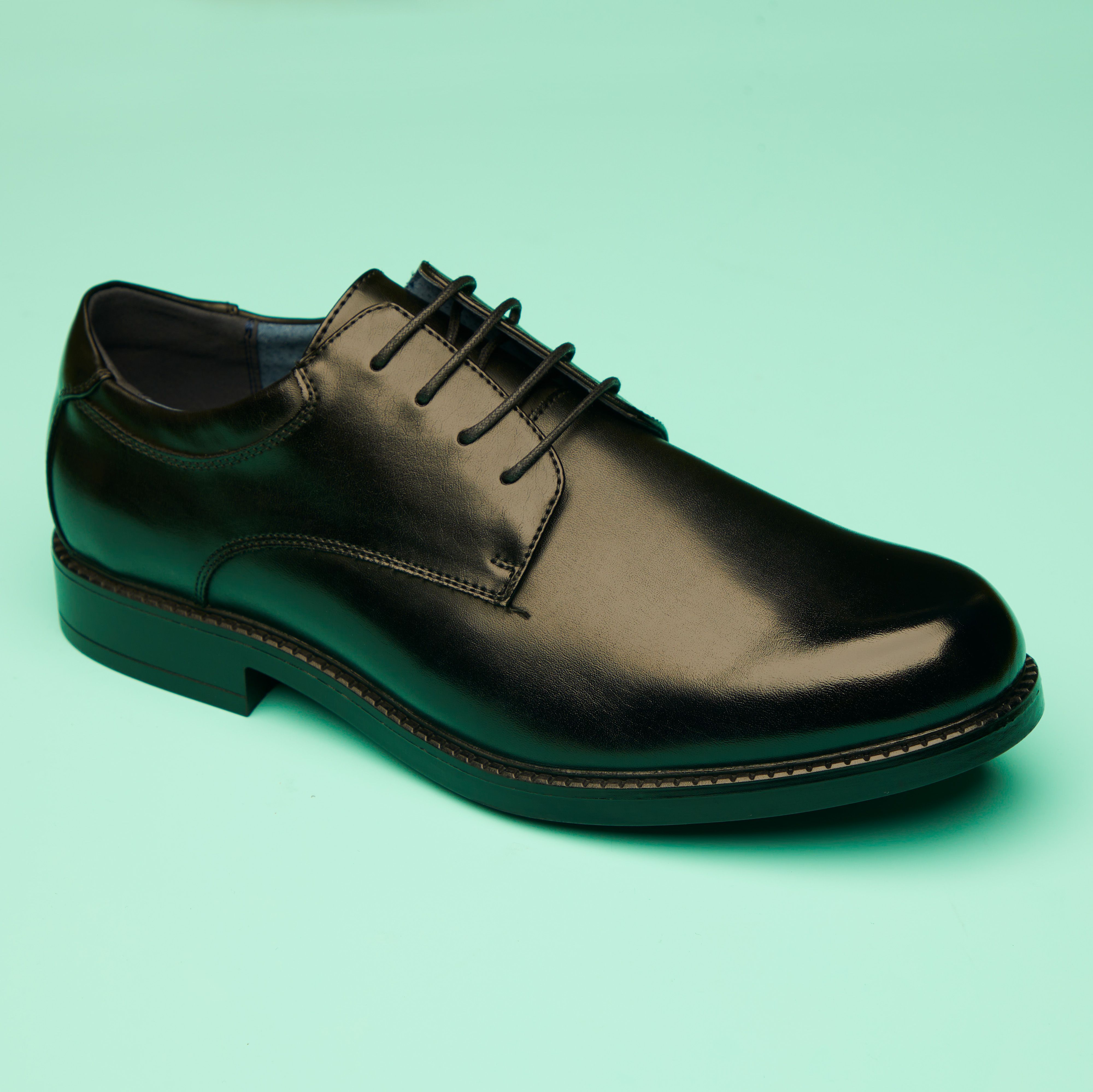 Black selling Premium Casual Leather Shoes, Standard Lace Up Flexible and Comfort Oxford Shoes, Classic Almond Toe Formal Dress Shoes