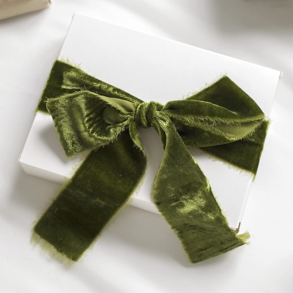 Olive Green Velvet Ribbon