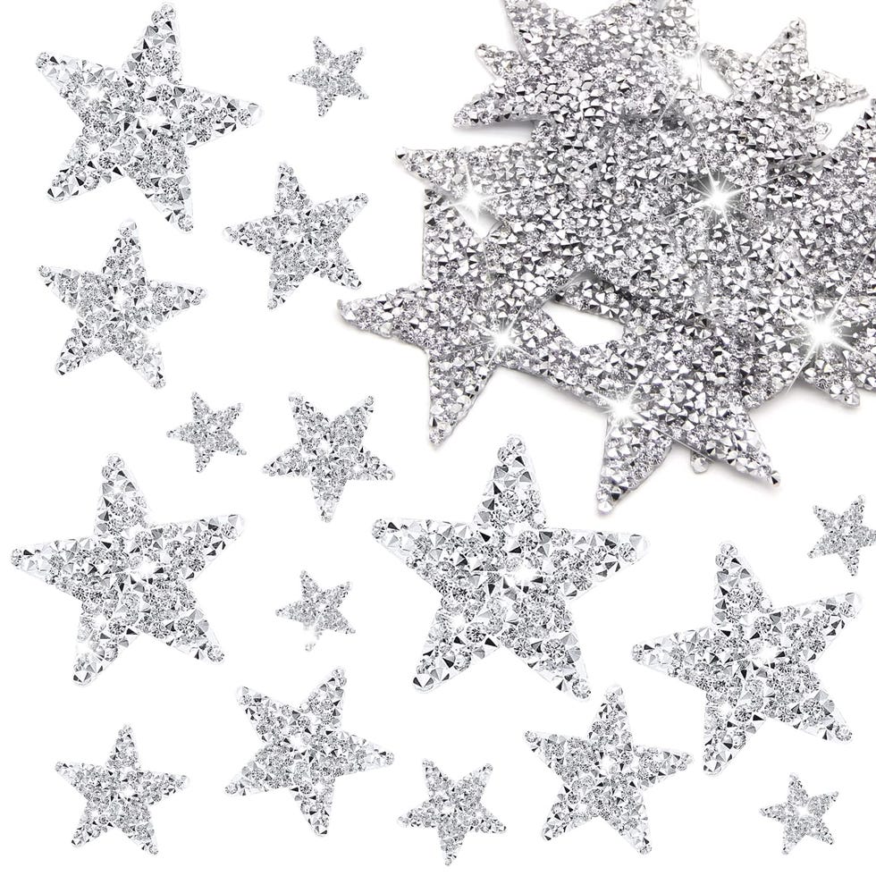 Iron-on Rhinestone Star Patches