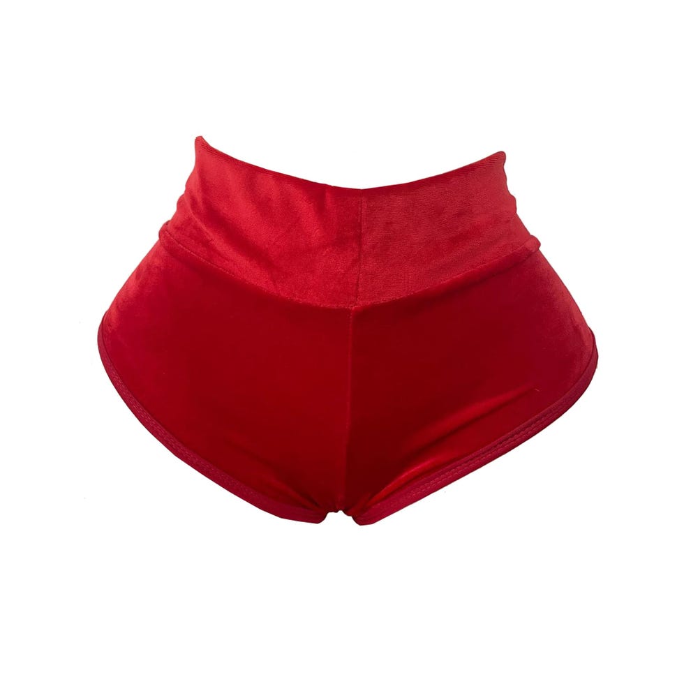 Red Velvet Yoga Shorts