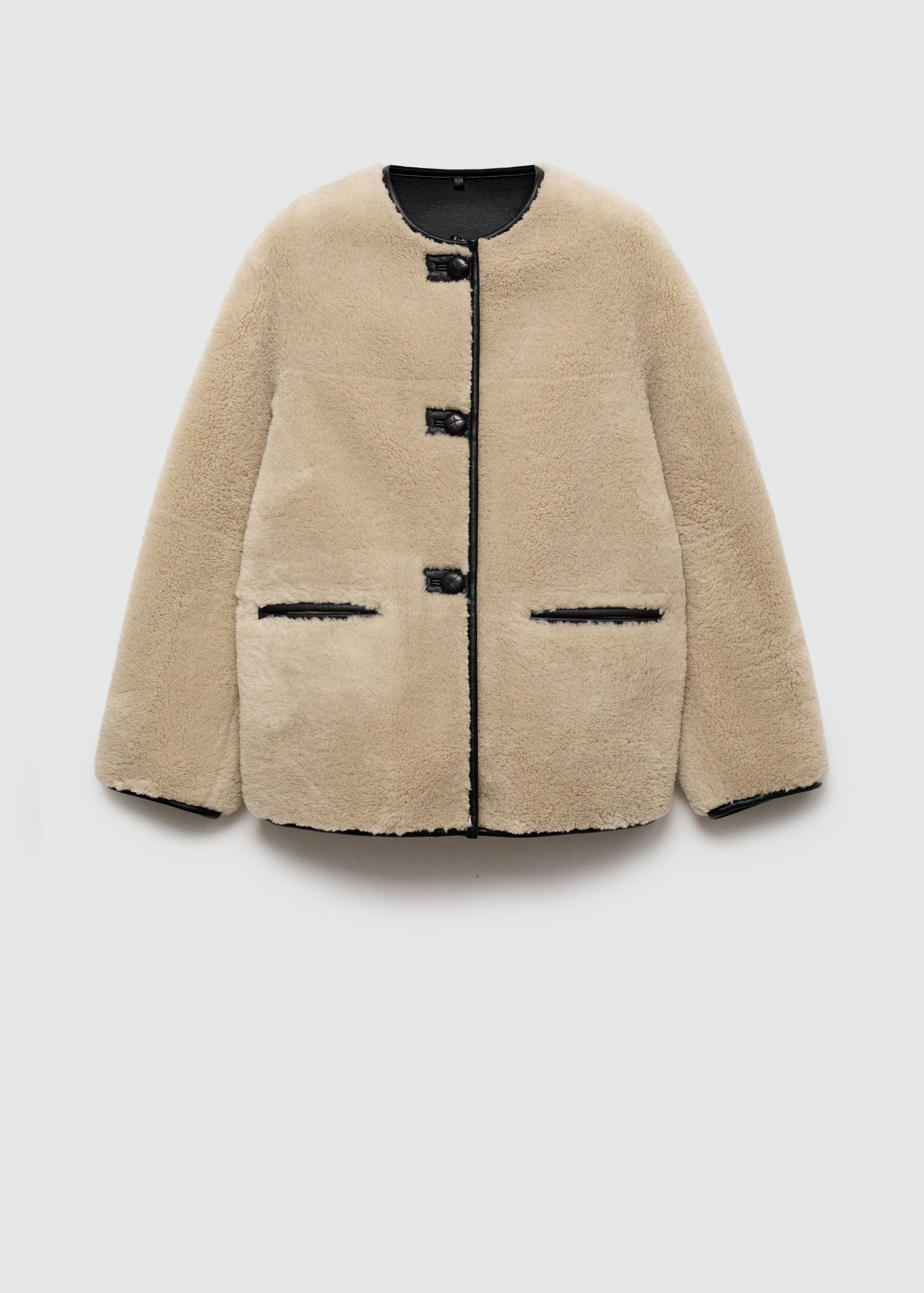 Mango cream fur coat hotsell