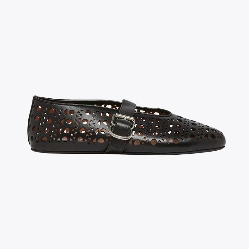Vienne Cutout Mary Jane Ballerina Flats