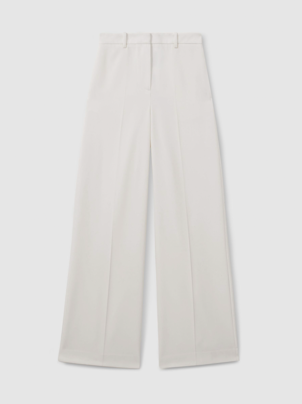 Wool Blend Wide Leg Trousers