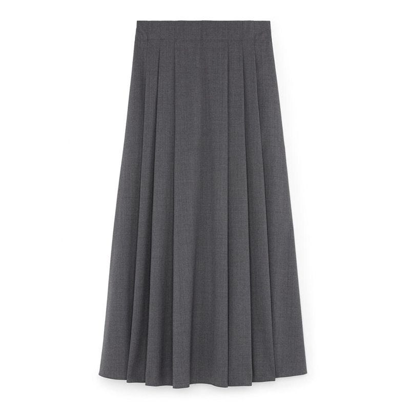 Pleat-Front Full Skirt