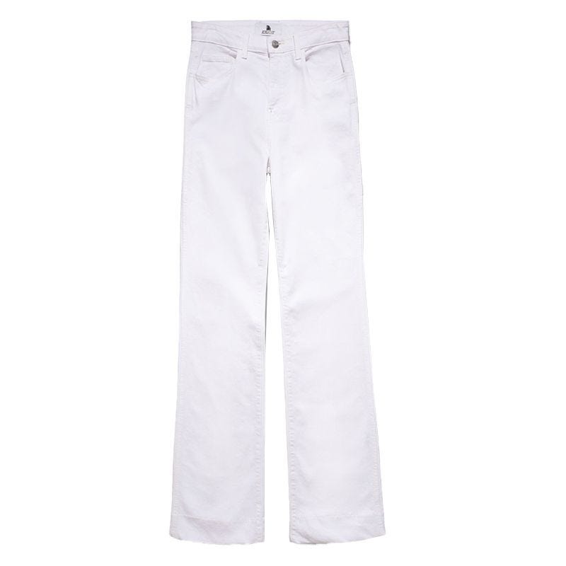 White High-Rise Boot Jeans