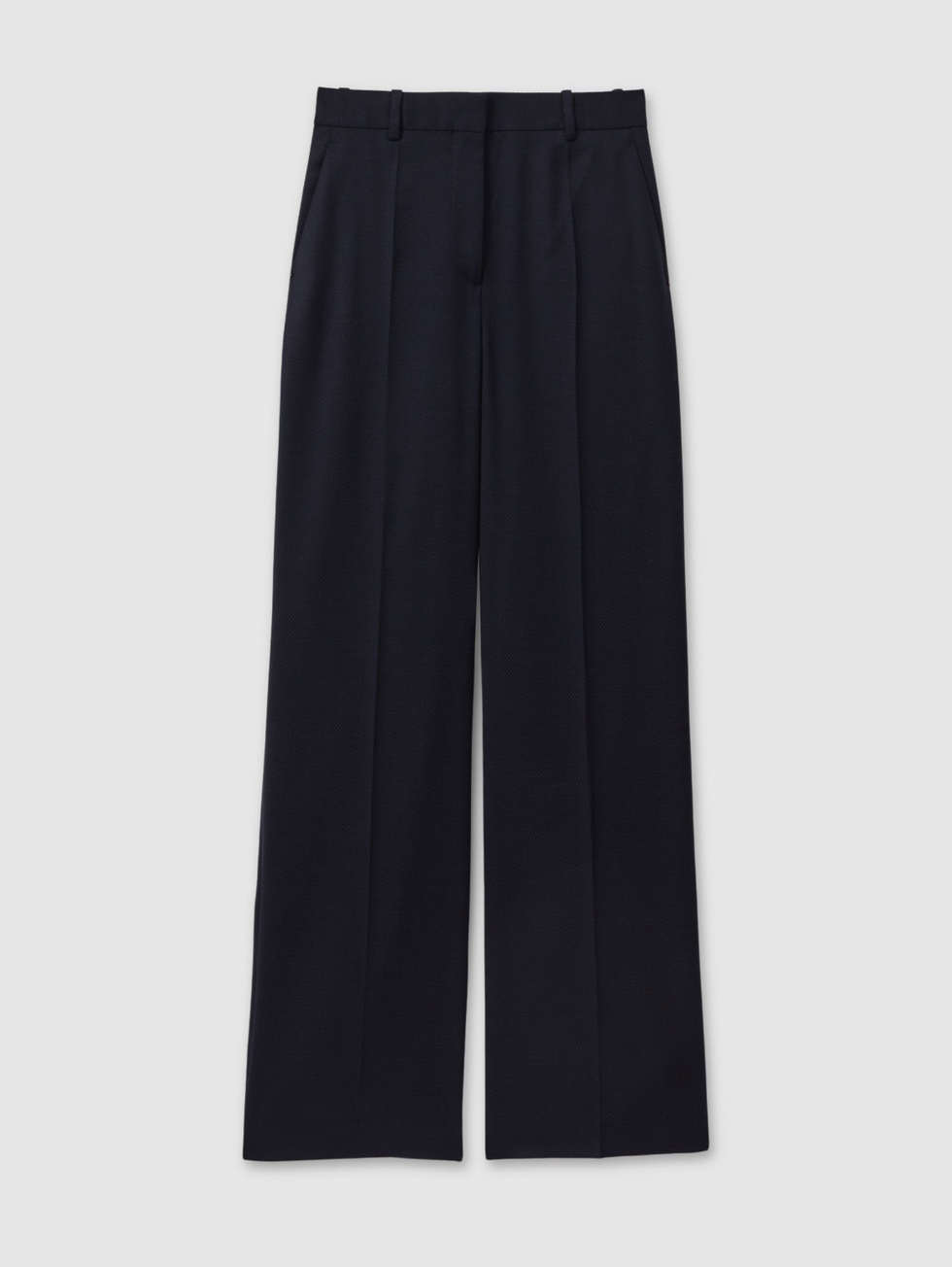 Textured Wide Leg Suit Trousers