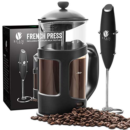 French Press Coffee Maker and Milk Frother 