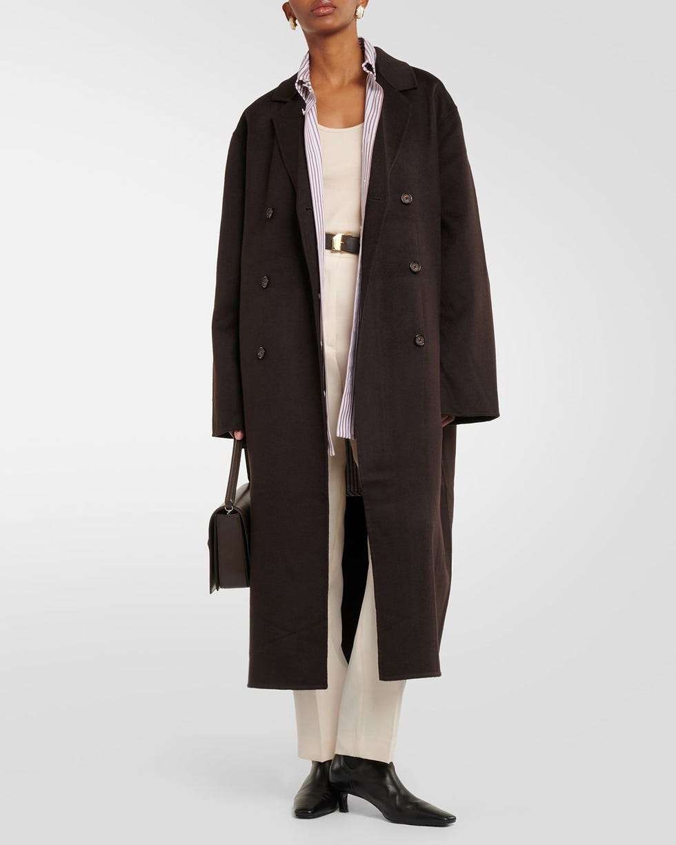 Oversized Double-Breasted Wool Coat