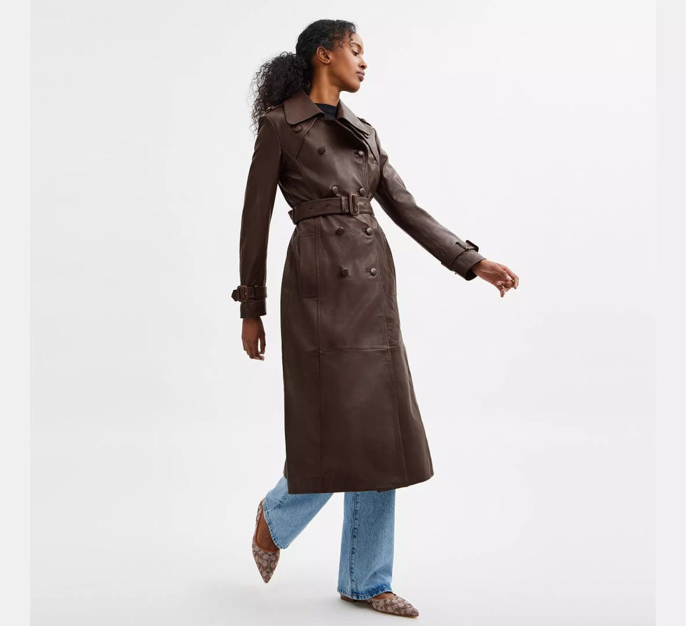 Heritage C Double Breasted Leather Trench