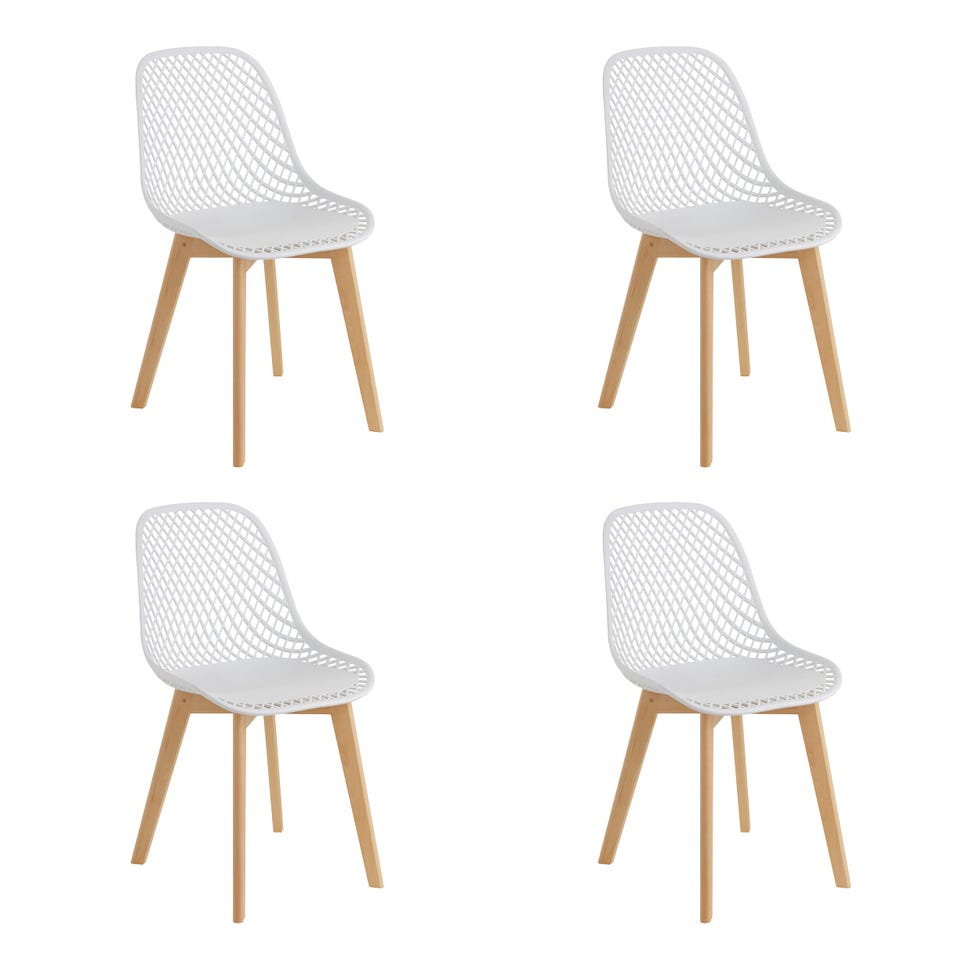 Silla moderna con patas de madera