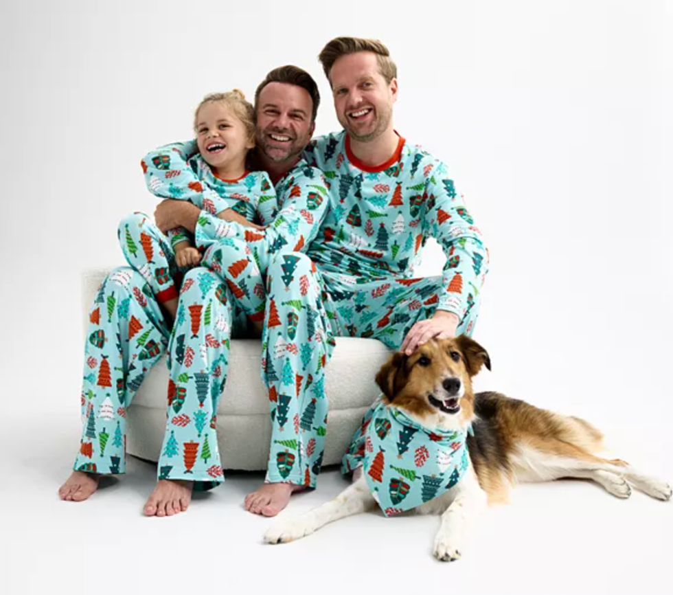 Family fashion and dog christmas pyjamas