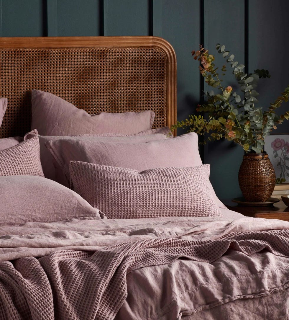 Vintage Rose 100% Linen Bed Linen, from £25 for a pillowcase