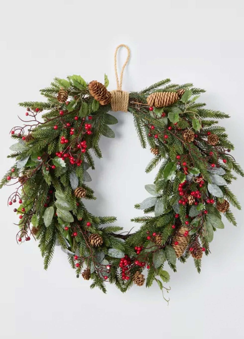 Berries and Pine Cones Wreath