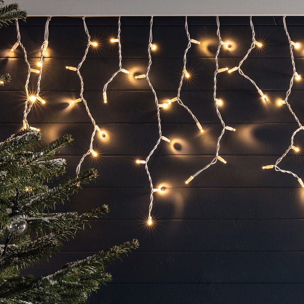 Pro Connect 2m 100 Traditional Warm White Connectable Icicle Lights