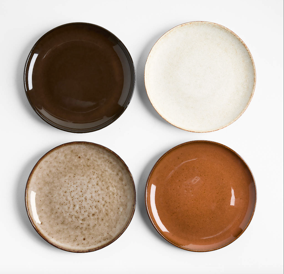 Seasonal Stoneware Salad Plates, Set of 4