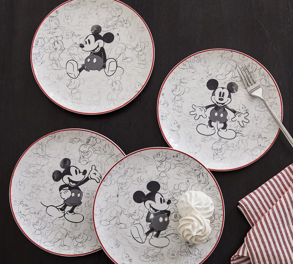 Disney Mickey Mouse Stoneware Salad Plates 