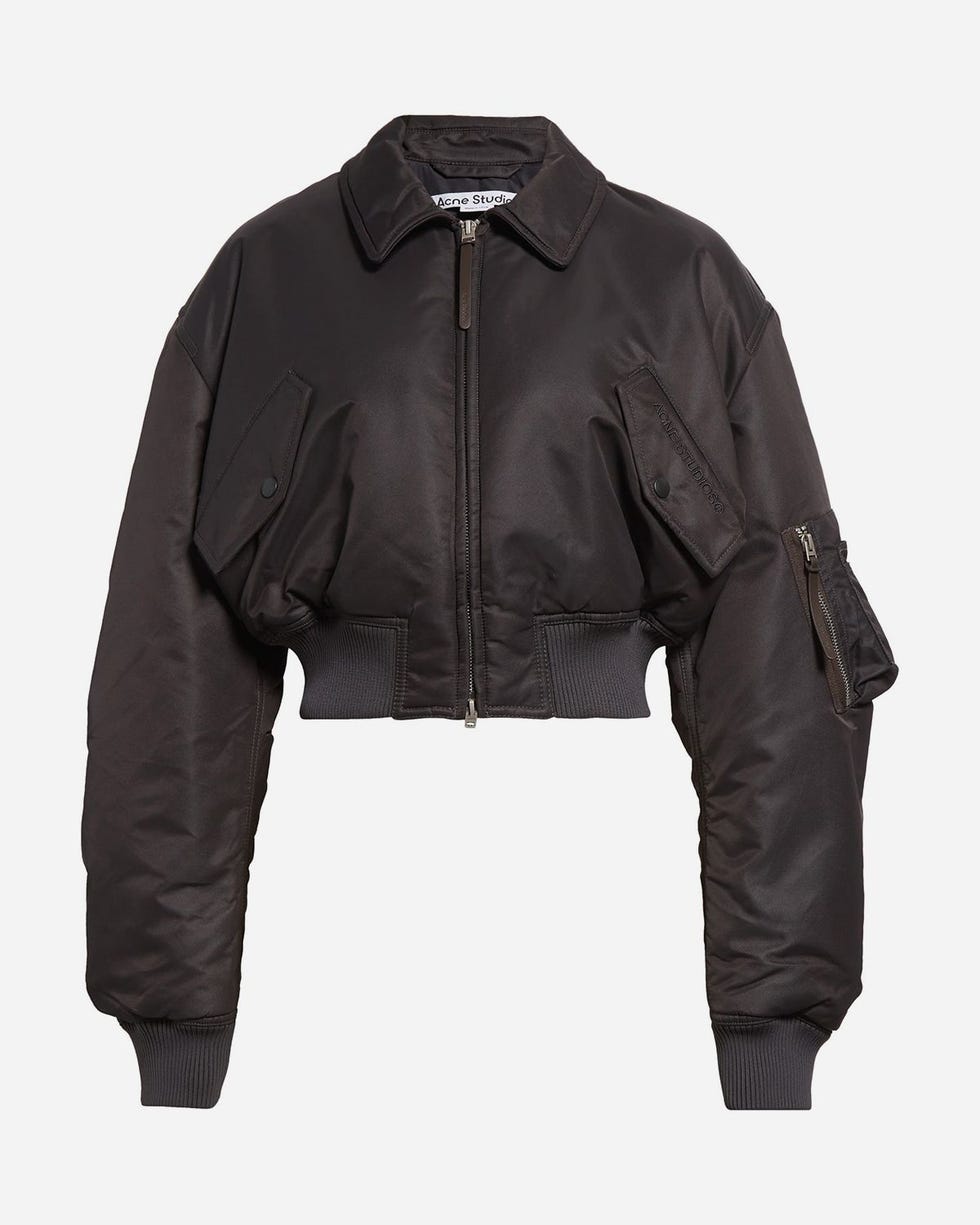 Shiny Nylon Bomber Jacket