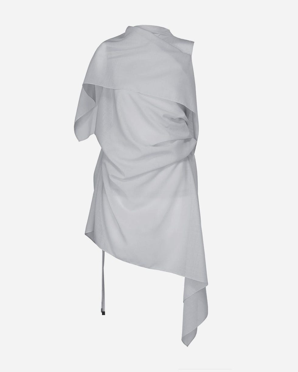 Over The Body Draped Wool Top