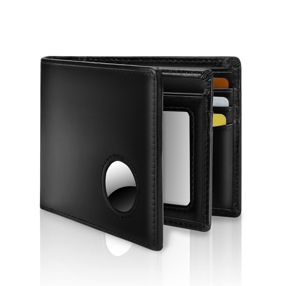 Genuine Leather Wallet with Stealth Pocket for AirTag Wallet