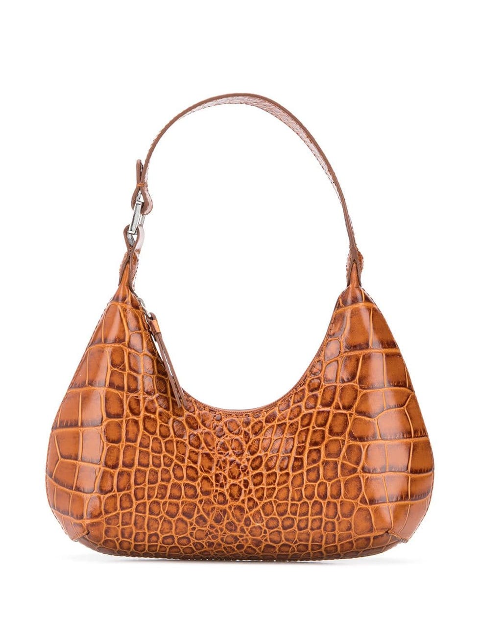 BY FAR crocodile-effect shoulder bag