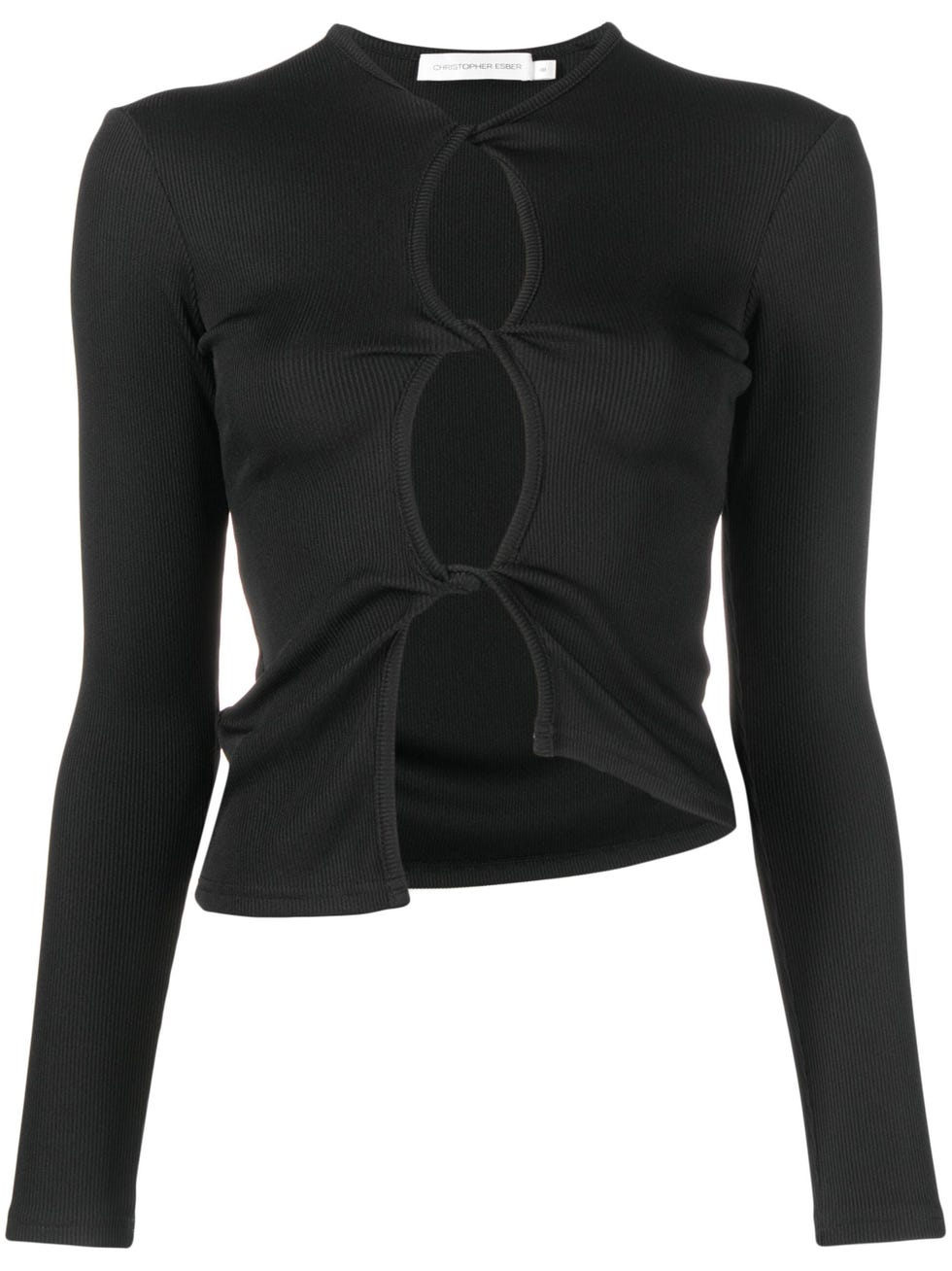 Twisted-Effect Cut-Out Top